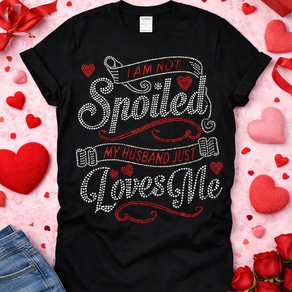 Valentine’s Day Rhinestone Graphic Tee | Red Crystal Design | Boutique Shirt